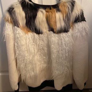 Faux fur sweater